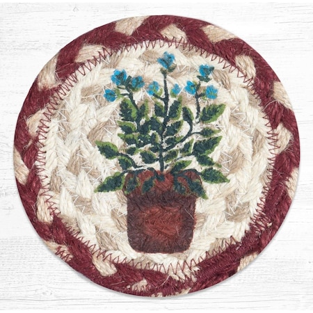 Paisaje 5 x 5 in. Sage Printed Coaster Round Rug, Multi Color PA3370555